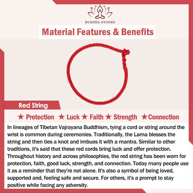 Buddha Stones 999 Sterling Silver Red String Bamboo Enlightenment Bracelet Bracelet BS 1